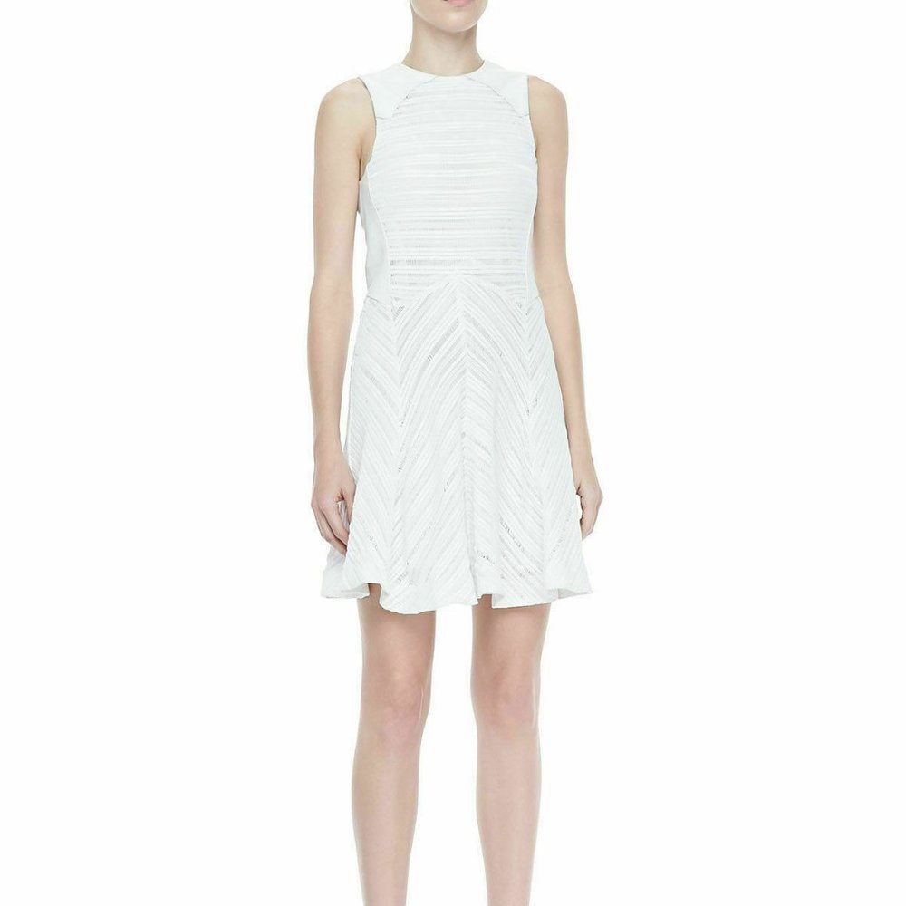 Rag & Bone White Basha Sleeveless Burnout Dress 8